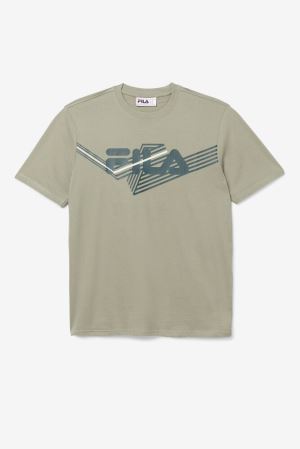 FILA Trist Tee Shirts Light Green,Mens Clothing | CA.PDMZGS314